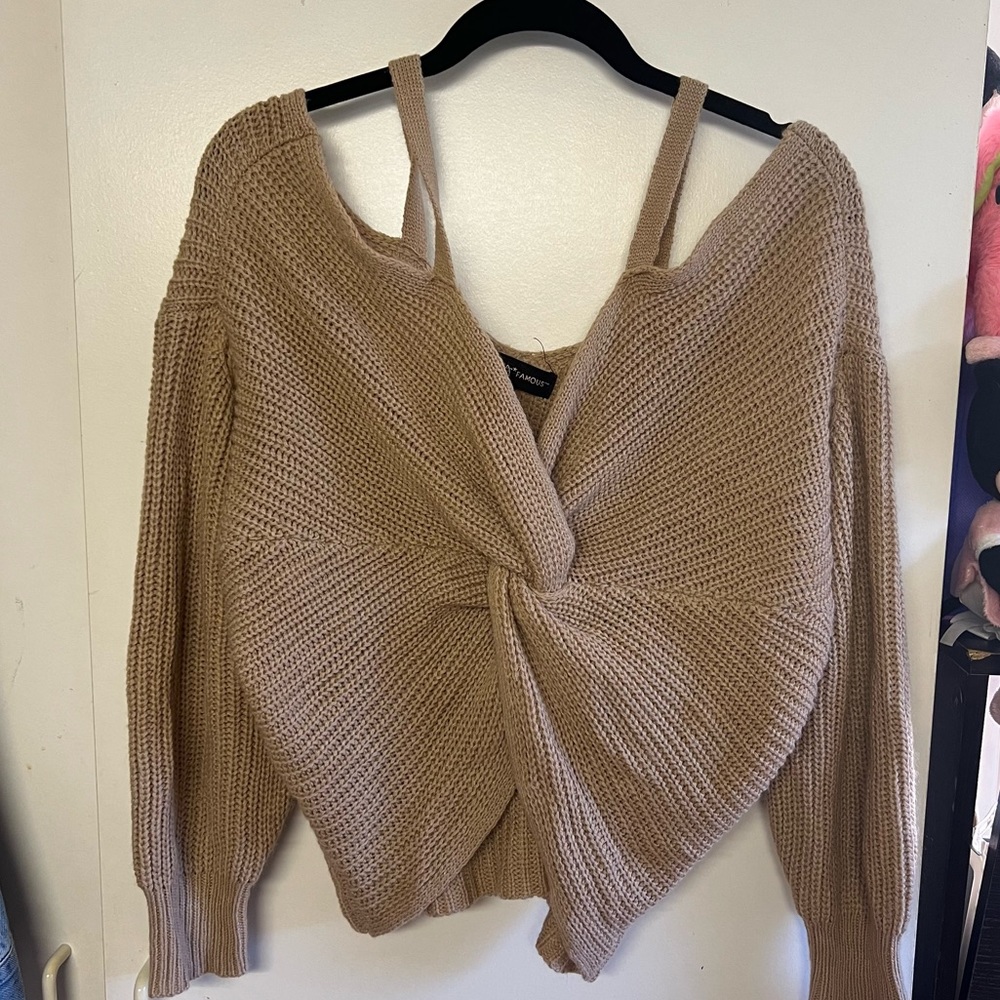 ALMOST FAMOUS knot sweater